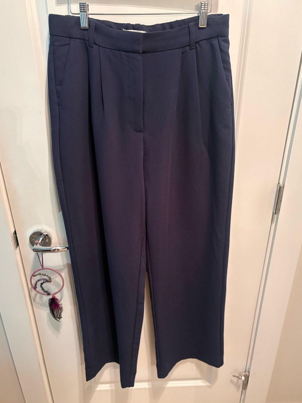 Abercrombie & Fitch Women's Navy Wide-Leg Dress Pants